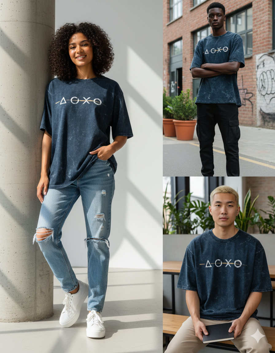 Acid Washed Oversized Tee